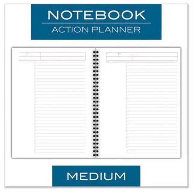 Alt view image 12 of 16 - Cambridge Action Planner Side Bound Business Notebook 7 1/2 x 9 1/2 Black 80 Sheets 06122
