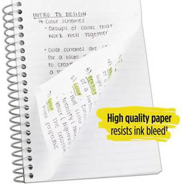 Alt view image 6 of 7 - Five Star 72057 Wirebound Notebook, College Rule, 11 X 8 1/2, 100 Sheets, Black