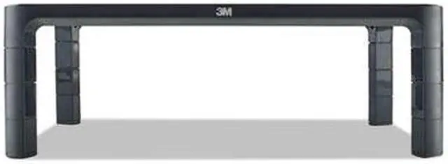 Alt view image 11 of 20 - 3M MS85B Adjustable Monitor Stand for Monitors and Laptops, Height Adjusts from 1.7 in to 5.5 in, Black