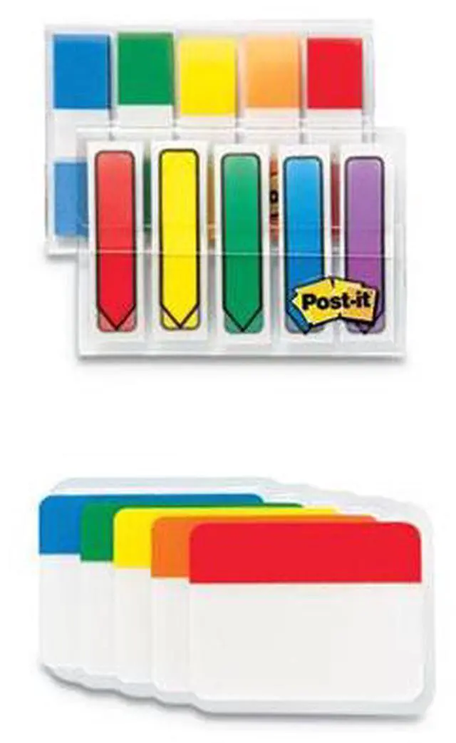 Alt view image 10 of 17 - Post-It Flags and Tabs Combo Pack, Assorted Primary Colors, 230/Pack 686XLP