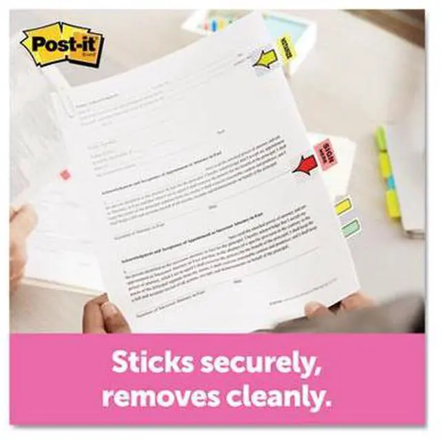 Alt view image 14 of 20 - Post-it Arrow Message 1" Page Flags 200 "Sign Here" 48 Arrow Four Colors 248
