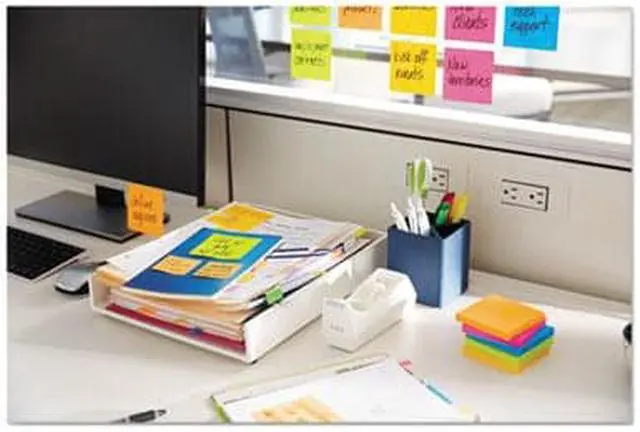 Alt view image 10 of 10 - Post-it Pop-up Super Sticky Notes, 3" x 3" Refill, Rio de Janeiro Colors, 90 Sheets/Pad, 8 pk.