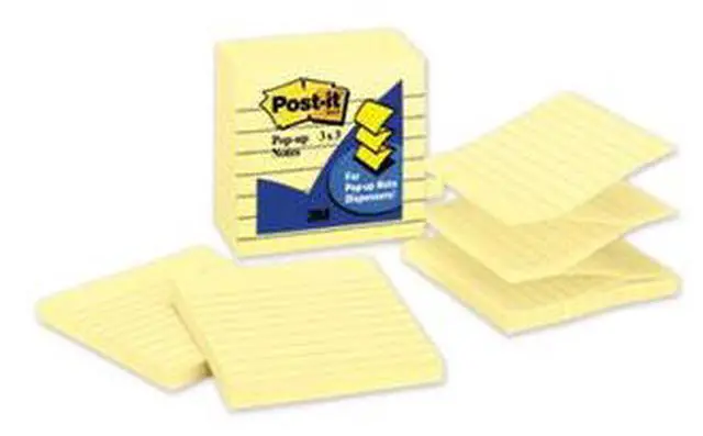 Alt view image 14 of 20 - 3M R335YW Pop-Up Note Refills 3 x 3 Canary Yellow Six 100-Sheet Pads Pack