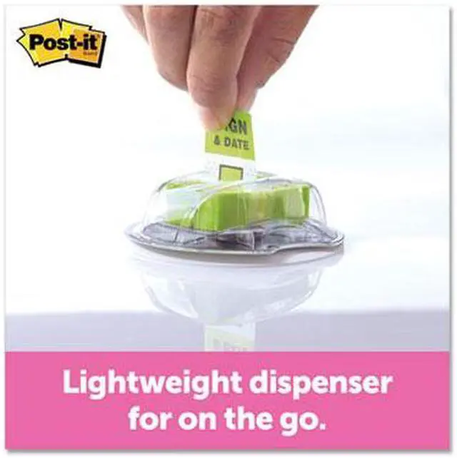 Alt view image 13 of 20 - 3M 680HVSD Flag Dispenser    Sign & Date    Bright Green  200 Flags per Dispenser