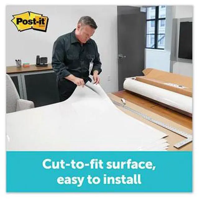 Alt view image 17 of 20 - Post-it Dry DEF4X3 - Erase Film with Adhesive Backing, 48 x 36, White