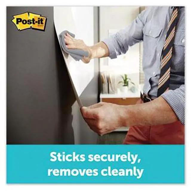 Alt view image 16 of 20 - Post-it Dry DEF4X3 - Erase Film with Adhesive Backing, 48 x 36, White