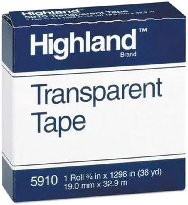 Alt view image 8 of 9 - Highland Transparent Tape, 1" Core, 0.75" X 36 Yds, Clear 5910341296