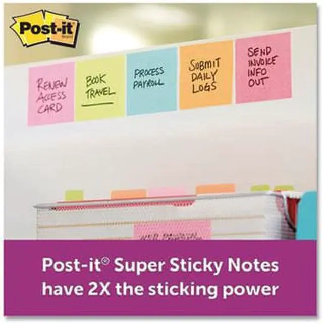 Alt view image 10 of 12 - Post it® Notes Super Sticky Notes, 3" x 3", Miami, Pack Of 24 Pads