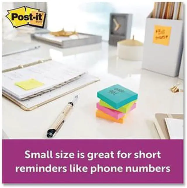 Alt view image 12 of 12 - Post it® Notes Super Sticky Notes, 3" x 3", Miami, Pack Of 24 Pads