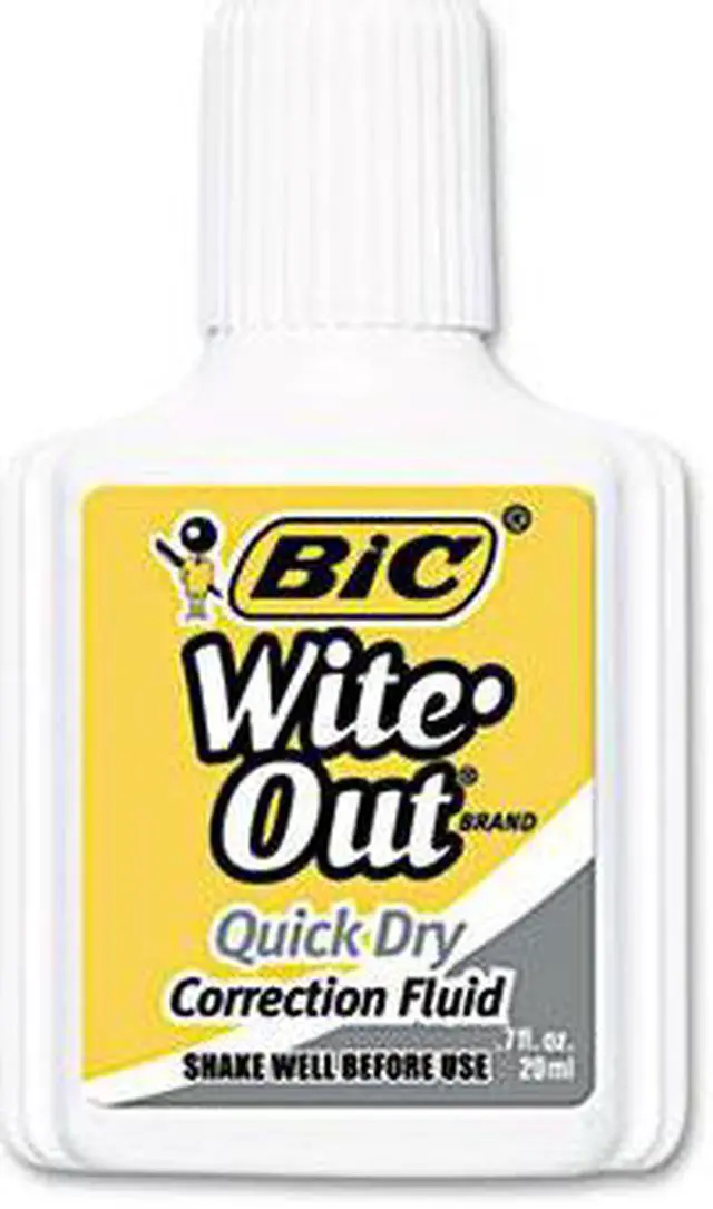 Alt view image 18 of 20 - Bic Wite-Out Quick Dry Correction Fluid 20 ml Bottle White 3/Pack WOFQD324