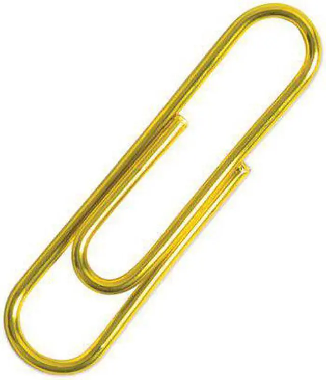 Main image of U Brands Paper Clips, Medium, Gold, 1,000/Pack (UBR3619U0624)