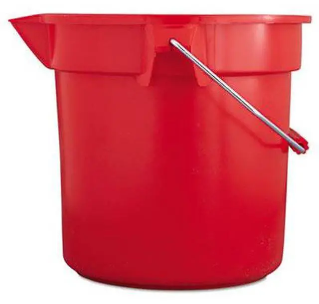 Alt view image 19 of 20 - Rubbermaid Commercial BRUTE Round Utility Pail 14qt Red 2614RED