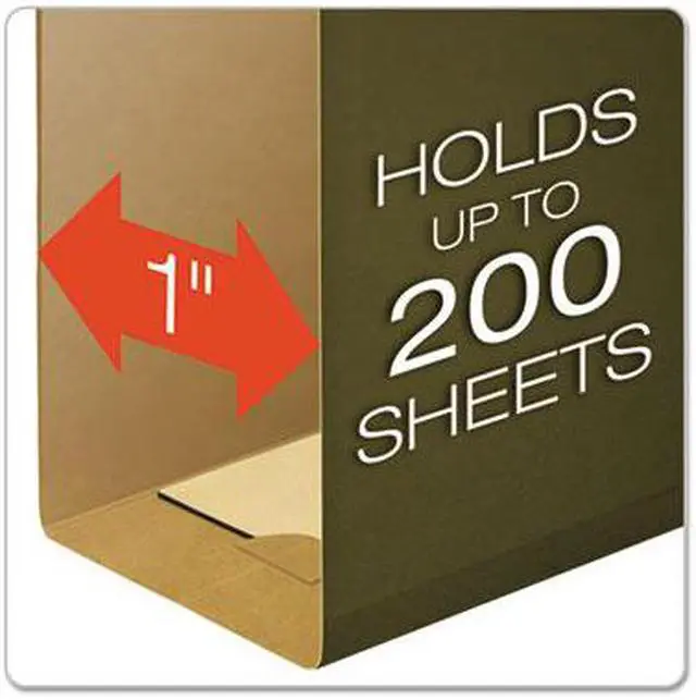 Alt view image 4 of 8 - Pendaflex Reinforced 1" Extra Capacity Hanging Folders Legal Standard Green 25