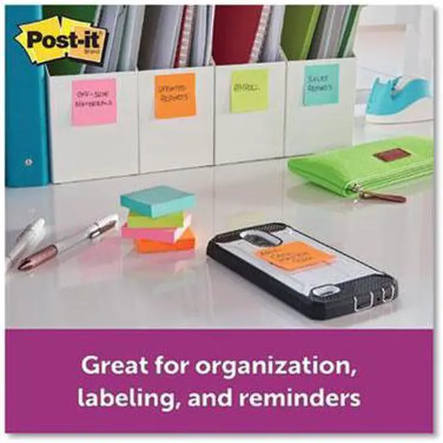 Alt view image 12 of 20 - Post-it Note Pads Office Pack 3 x 3 Canary/Miami 90/Pad 24 Pads/Pack 65424SSCYM