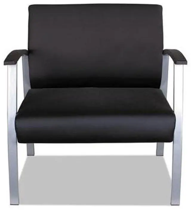 Alt view image 17 of 20 - Alera metaLounge Series High-Back Guest Chair 27.55" x 23.81" x 17.71" Black ML2219