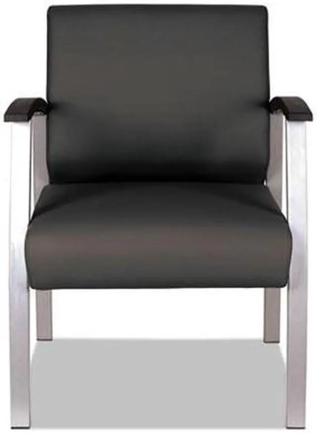Alt view image 12 of 20 - Alera metaLounge Series Mid-Back Guest Chair, 21.85" x 23.62" x 17.71", Black