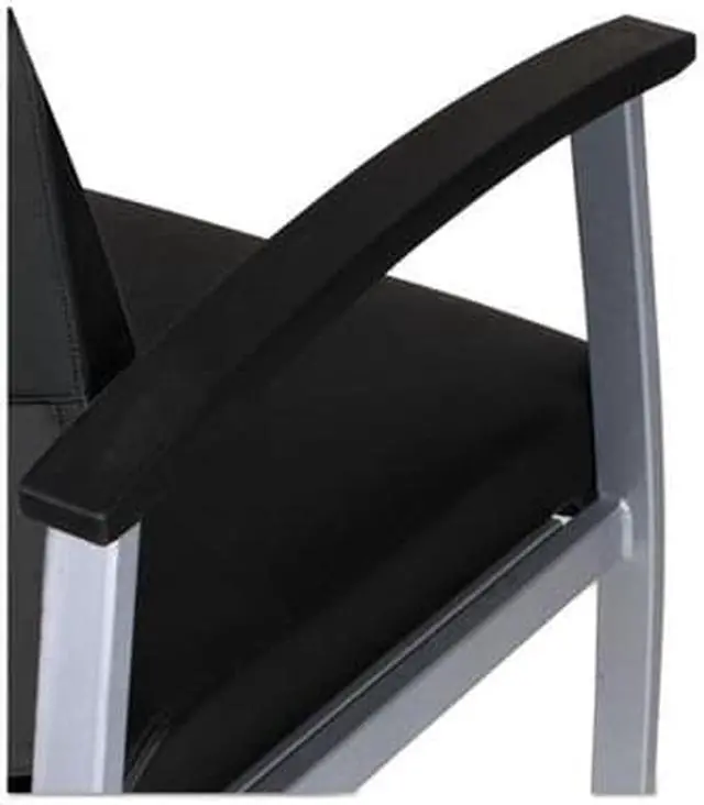 Alt view image 15 of 20 - Alera metaLounge Series Mid-Back Guest Chair, 21.85" x 23.62" x 17.71", Black