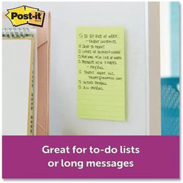 Alt view image 14 of 20 - Post-it Super Sticky Pads in Miami Colors 4 x 6 Miami 90/Pad 3 Pads/Pack 6603SSMIA