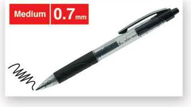 Alt view image 8 of 8 - Universal Deluxe Clear Barrel Retractable Gel Ink Roller Ball Pen - UNV39910