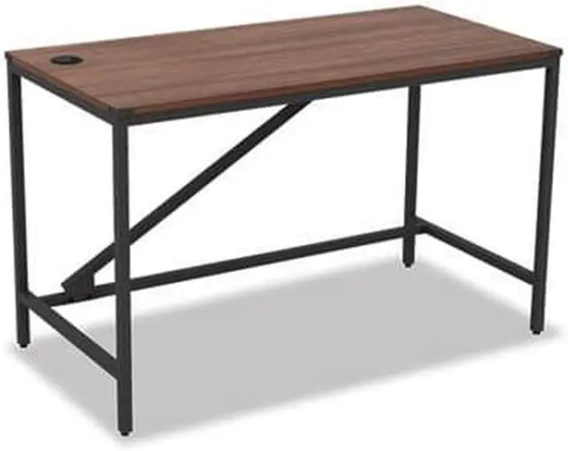 Alt view image 8 of 20 - Alera INDUSTRIAL SERIES TABLE DESK, 47.25W X 23.63D X 29.5H, MODERN WALNUT ALELTD4824WA