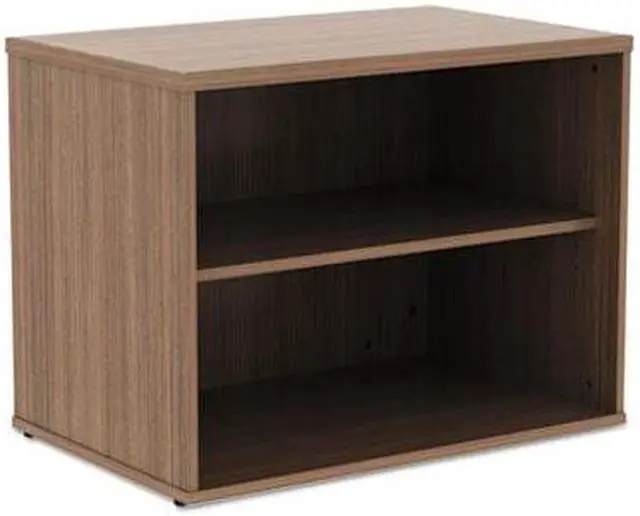 Alt view image 17 of 20 - Alera Open Office Low Storage Cabinet Credenza 29 1/2 x 19 1/8x 22 7/8 Walnut LS593020WA