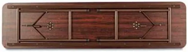 Alt view image 13 of 17 - Wood Folding Table Rectangular 72wx18dx29h Mahogany