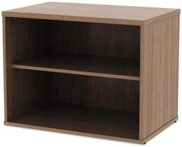 Alt view image 19 of 20 - Alera Open Office Low Storage Cabinet Credenza 29 1/2 x 19 1/8x 22 7/8 Walnut LS593020WA