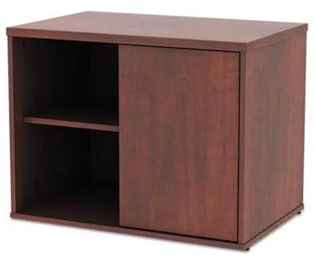 Alt view image 15 of 20 - Alera Open Office Low Storage Cabinet Credenza, 29 1/2 X 19 1/8x 22 7/8, Cherry