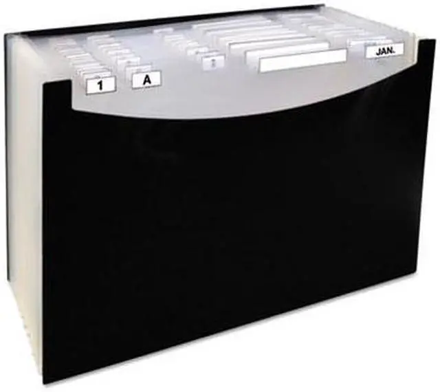 Alt view image 17 of 20 - C-Line 21-Pocket Stand-Up Design Expanding File 12" Exp Legal 15 x 9 1/4 Black