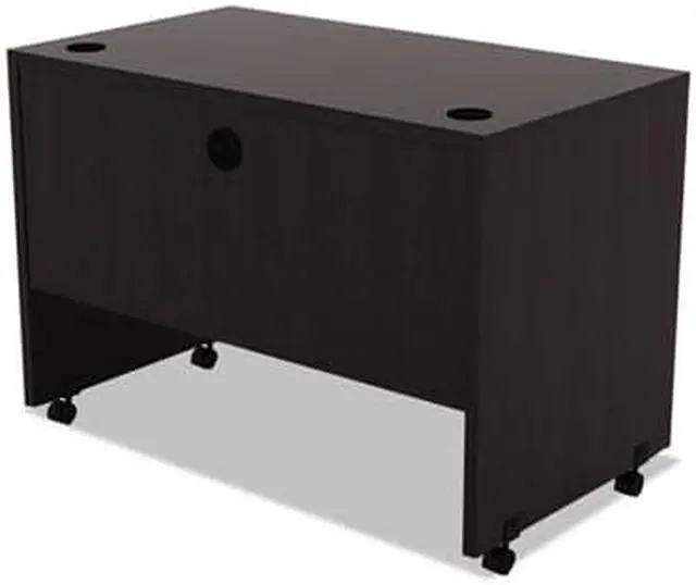 Alt view image 10 of 17 - Alera Valencia Series Mobile Workstation Desk, 41 3/8 X 23 5/8x 29 5/8, Espresso
