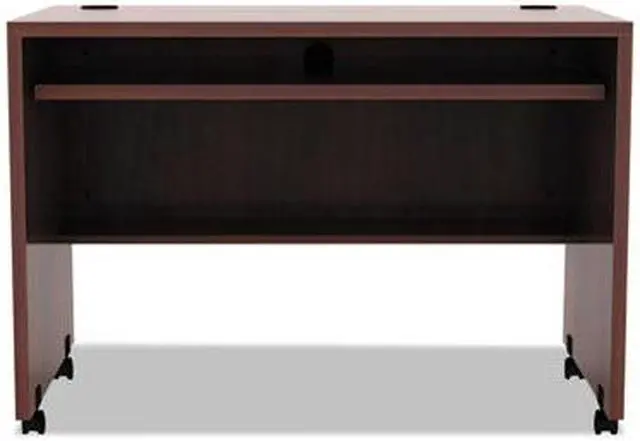 Alt view image 12 of 15 - Alera Valencia Mobile Workstation Desk, 41 3/8 X 23 5/8 X 29 5/8, Med Cherry