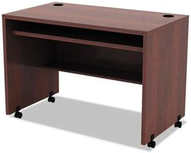 Alt view image 11 of 15 - Alera Valencia Mobile Workstation Desk, 41 3/8 X 23 5/8 X 29 5/8, Med Cherry