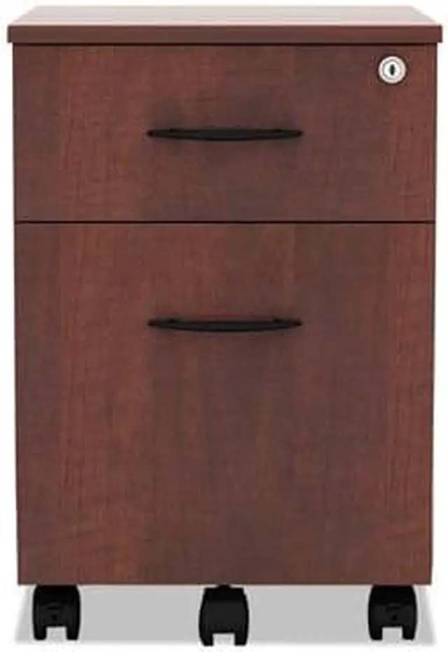 Alt view image 13 of 14 - Alera - VABFMC - Alera Valencia Series Mobile B/F Pedestal, 14 7/8 x 19 1/8 x 22 7/8, Med. Cherry