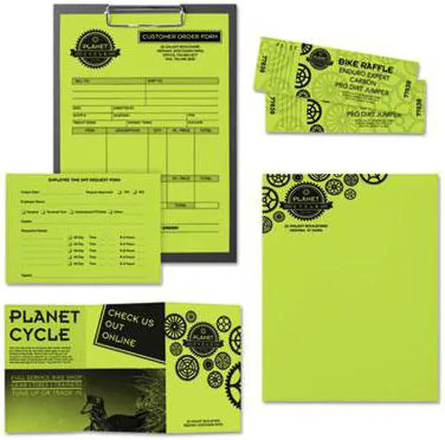 Alt view image 7 of 9 - Neenah Paper Astrobrights Colored Paper 24lb 8-1/2 x 11 Vulcan Green 500 Sheets