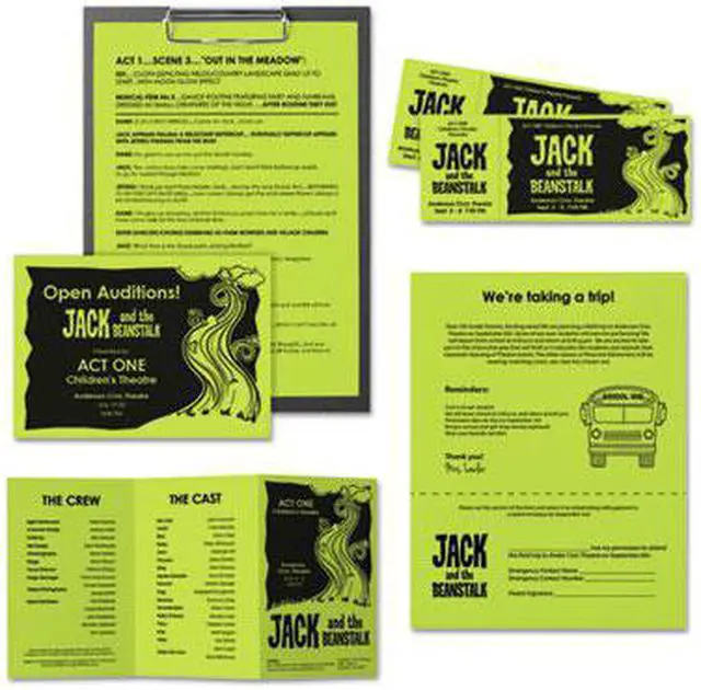 Alt view image 9 of 9 - Neenah Paper Astrobrights Colored Paper 24lb 8-1/2 x 11 Vulcan Green 500 Sheets