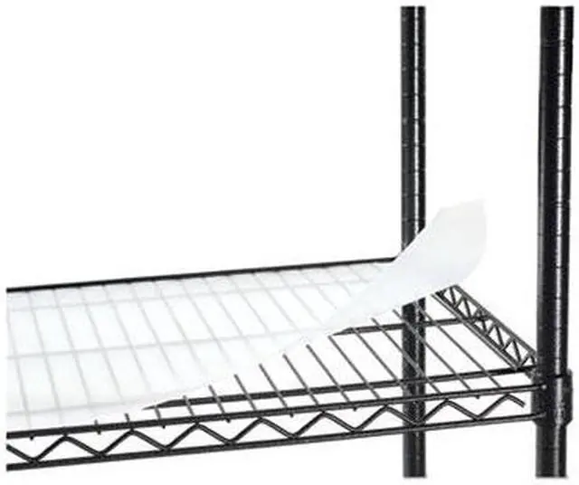 Alt view image 15 of 15 - Alera 5-Shelf Wire Shelving Kit Casters and Shelf Liners 36x18x72 Black Anthracite