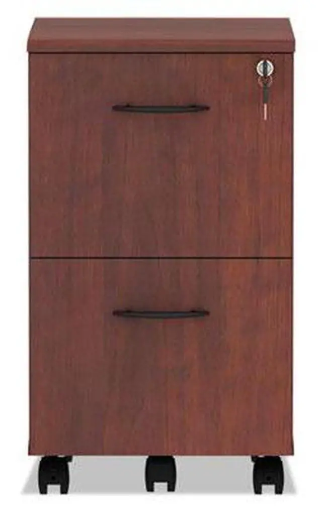 Alt view image 8 of 14 - Alera Valencia Series Mobile File/File Pedestal, 15.38 x 20 x 26.63, Med Cherry