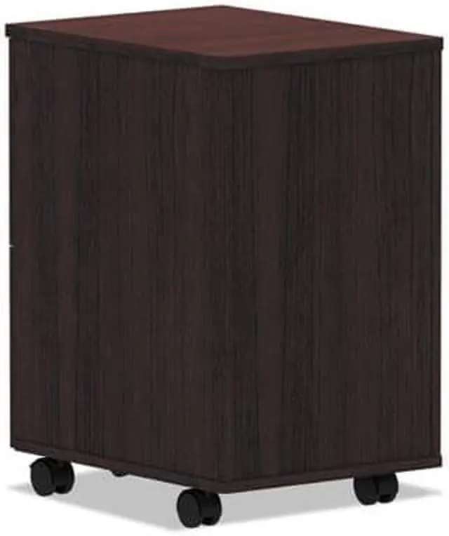 Alt view image 10 of 14 - Alera Valencia Series Mobile File/File Pedestal, 15 3/8 x 20 x 26 5/8, Mahogany