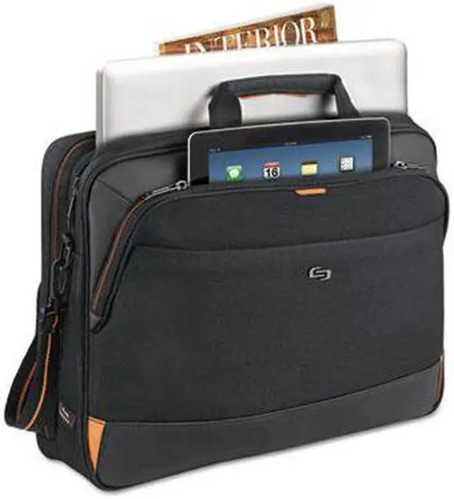 Alt view image 11 of 12 - Solo Urban Carrying Case for 11" to 17.3" Apple iPad Ultrabook - Black, Gold UBN3004