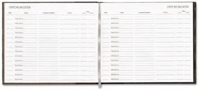 Alt view image 8 of 12 - National Visitor Register Book Black Hardcover 128 Pages 8 1/2 x 9 7/8 57802