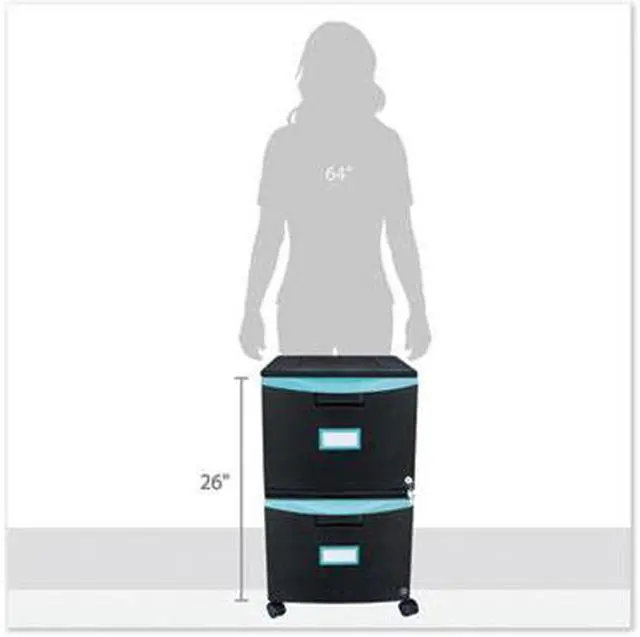 Alt view image 8 of 11 - Storex 2-drawer Mobile File Cabinet