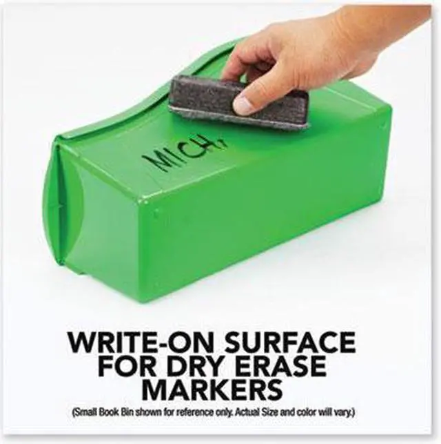 Alt view image 9 of 17 - Storex Interlocking Book Bins 4 3/4 x 12 5/8 x 7 5 Color Set Plastic 70105U06C
