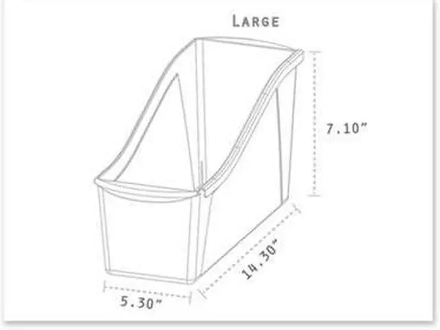 Alt view image 11 of 17 - Storex Interlocking Book Bins 4 3/4 x 12 5/8 x 7 5 Color Set Plastic 70105U06C