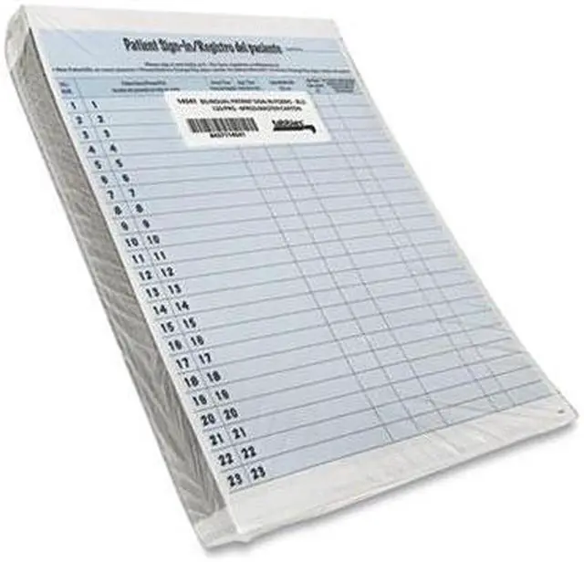 Alt view image 9 of 20 - Tabbies Patient Sign-in Label Forms - Letter - 8 1/2" x 11" Sheet Size - Blue Sheet(s) - 125 / Pack