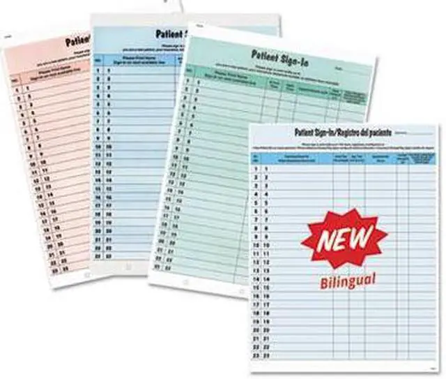 Alt view image 10 of 20 - Tabbies Patient Sign-in Label Forms - Letter - 8 1/2" x 11" Sheet Size - Blue Sheet(s) - 125 / Pack