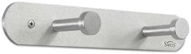 Alt view image 8 of 12 - Safco Nail Head Wall Coat Rack, Two Hooks, Metal, Satin Aluminum