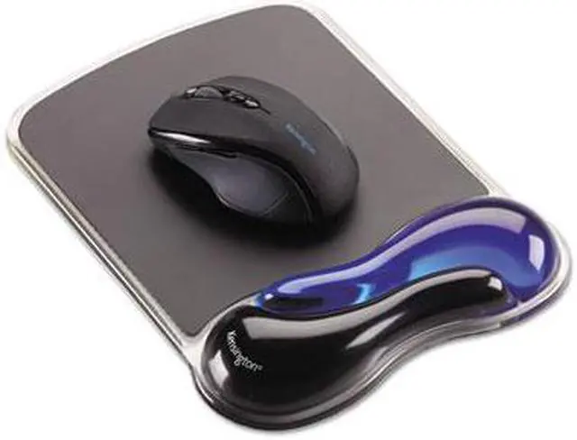 Alt view image 10 of 10 - Kensington Duo Gel Wave Mouse Pad Wrist Rest, Blue 62401