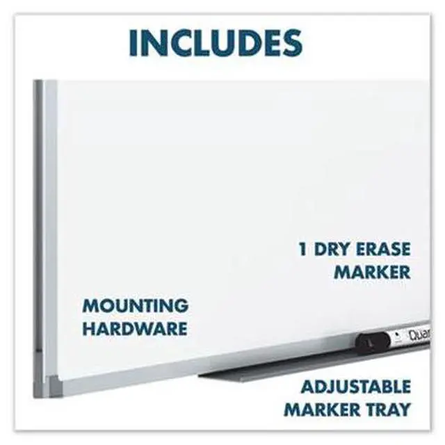 Alt view image 13 of 20 - Mead Dry-erase Board w/Marker Tray, Aluminum - MEA85358