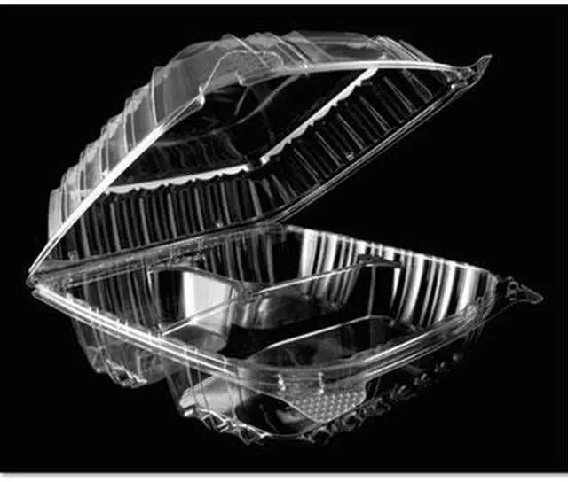 Alt view image 9 of 13 - Dart ClearSeal Hinged-Lid Plastic Containers 8 1/4 x 3 x 8 1/4 Clear 125/PK 2 PK