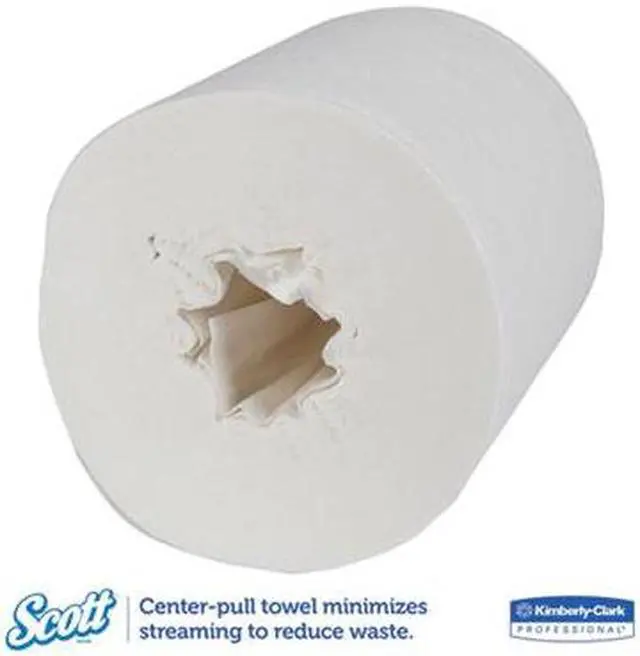 Alt view image 4 of 6 - Scott 01010 White Center-Pull Paper Towel Rolls, 4 Rolls (KCC01010)